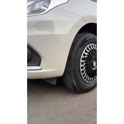 Prigan 4 Pcs 14 inch Polypropylene Black &a; Silver Wheel Cover Set for Mahindra KUV100, Hunter Reverse 14-picture-43