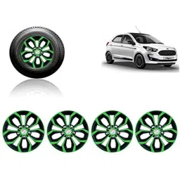Auto Pearl 4 Pcs 14 inch ABS Green &a; Black Car Wheel Cover Set for Ford Figo 2019-picture-48
