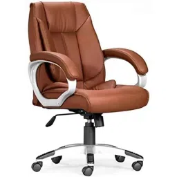 Mezonite Medium Back Cushioned Brown Executive Chair, KI612 (Pack of 2)-image-24