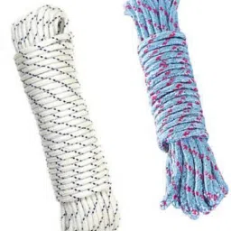 Heavy Duty Wet Cloth Laundry Rope PVC Coated Metal Cloth Drying 20 Meter Wire Steel, Plastic Retractable Clothesline &Cloth Rope.(Pack of 2) Steel, Plastic Retractable Clothesline-1