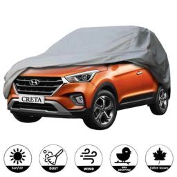 AllExtreme HC7002 Silver Custom Fit Car Body Cover without Mirror Pocket for Hyundai Creta-picture-5