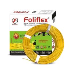 Foliflex Safety 4 Sqmm Yellow Single Core FR Multistrand PVC Flexible Wire, Length: 90 m-image-23