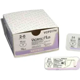 Ethicon VP2478 Vicryl Plus 2 Violet Braided Antibacterial Suture, Size: 90cm (Pack of 12)-image-42