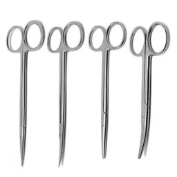 Tosh 4 Pcs 6 inch Stainless Steel Straight &a; Curved Surgical Scissor Set-image-36
