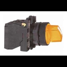 Schneider Electric Harmony XB5 24V 1 NO Green 2 Position Stay Put Illuminated Selector Switch, XB5AK123B1N-35