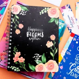 Start Anytime of the Year | Undated B5 Planner with 200+ Stickers & Pocket Notebook | Blushing Blossom - Ruled 268 Pages-12