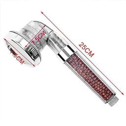 ZAP ABS Filter Beads Handheld Shower with On/Off Pause Switch &a; 3 Spray Setting Showerhead image 2