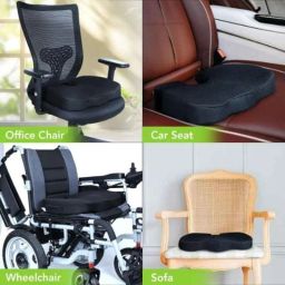 Everactiv by HCAH SEN245-ESC-M-1 Memory Foam Abdomen &a; Spine Support Coccyx Seat Cushion, Size: M image 3