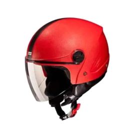 Studds Track Expanded Polystyrene Red With Plain Black Open Face Open Face Helmet, Size: Xtra Large-picture-20