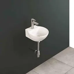 Uken Ceramic Wall Hung Premium Wash Basin For Bathroom/Hotel/Washroom White Color ( Without Stand) (7)-image-91