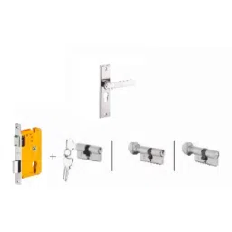 Dorset Deolo HL DEO 8 inch Zinc SC Finish Lock Set with Knob &a; 60mm Key Cylinder-image-76