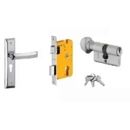 Dorset HL Series Quadra 70mm Stainless Steel Patina Finish Door Handle Lock Set with Knob &a; Key (Pack of 3)-picture-25