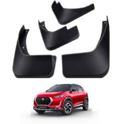 SureStrive 4 Pcs PVC Cup Type Front &a; Rear Mud Flap Set for Nissan Magnite All Model-56