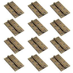Saze 12 Pcs 4 inch 2mm Stainless Steel Antique Matt Finish Door Butt Hinges Set-38