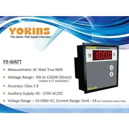 Yokins 300V 5 Amp AC CT Selectable Digital Single Phase Watt Meter, Y9-Watt image 4