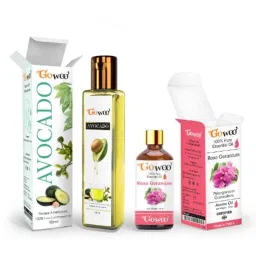 GoWoo 2 Pcs 10ml Natural Therapeutic Grade Aromatherapy Rose Geranium Aroma Oil &a; 100ml Avocado Carrier Oil Set, GWOC1111-P41+P167-picture-43