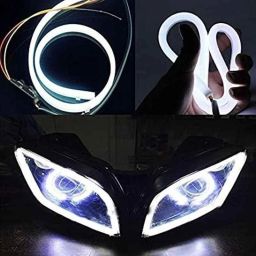 AOW Flexible 30cm Long Headlight Neon LED DRL Tube (WHITE) For Bajaj CT 100 (Single Pcs)-31