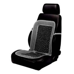 Auto Pearl PU &a; Wooden Beads Grey Rectangular Car Seat Cushion with Velvet Border for BMW 2 Series (Pack of 2)-image-51