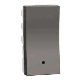 Schneider Electric Miluz Zeta 16A 1 Module Polycarbonate &a; Polyamide Warm Grey Switch with Indicator, MZSWI161M1W_WG-16