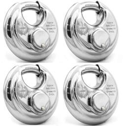 Harrison 70mm 12 Pins Mild Steel Round Padlock with 3 Computerised Keys, SUPER-STAR-0495 (Pack of 4)-image-80