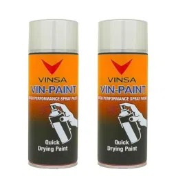 Vinsa 440ml Gloss Silver Quick Drying Spray Paint for Metal, Wooden Furniture, Plastic, Walls, Cars &a; Bikes (Pack of 2)-picture-22