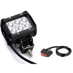 AOW 6 LED Super Bright Spot Light Fog Lamp (Pack of 2) for Bajaj Discover 100 with Handle Bar Mounting On-Off Switch-80