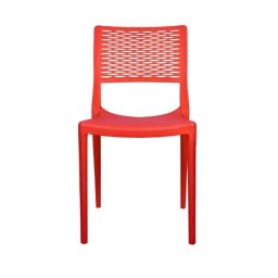 Diya Spring Red Solid Back Plastic Chair without Arm-12