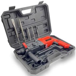 Hillgrove 1200W 26mm Red Hammer Drill Machine with 5 Bits &a; Carry Case, HG0085-0
