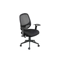 Paradise 21x20x20inch Mild Steel Black Revolving Executive Chair with Medium Back, PME-5067-image-18