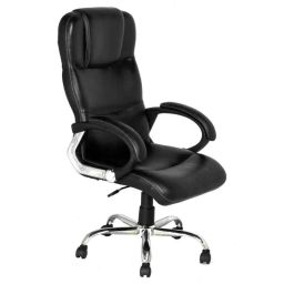 High Living Hermes Leatherette High Back Black Office Chair-image-46