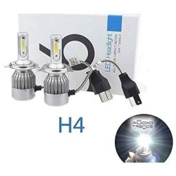 AOW C6 H-4 All in One Compact Design 36W/3800LM LED Headlight Conversion Kit Car High/Low Beam Bulb Driving Lamp 6500K (Pack of 2) White for Hero Xtreme-6