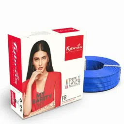 Fybros 1 Sqmm 90m Blue Single Core FR PVC Insulated Multistrands Industrial Cable, FWC1002-picture-28