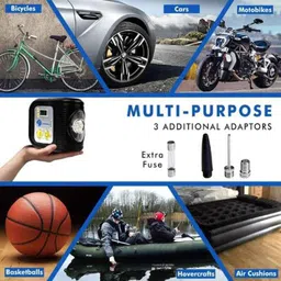 Tirewell TW-7001 12V 200psi Digital Portable Air Compressor with LED Light &a; 3 Different Nozzle image 3