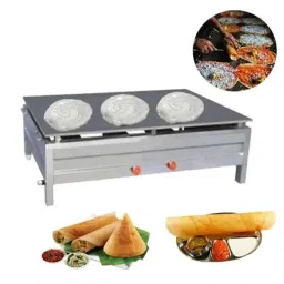 Sara 18x36 inch Gas Operated Stainless Steel Table Top Dosa Bhatti Machine-27