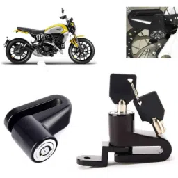 Auto Pearl Steel Black Heavy Duty Anti-Theft Disc Brake Lock for Scrambler, Lock_157-picture-24