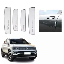 Spreadx Plastic Car Stylish I-Pop White Colour Elegant Door Guard Protection Universal Type for V W Taigun Set Of 4 Pcs, SPR-5UUSFG-picture-8
