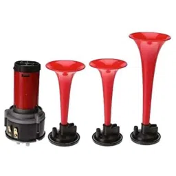 Love4ride 3 Pipe Red Air Pressure Horn for Bike &a; Car-26