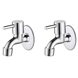 Spazio Stainless Steel Chrome Finish Turbo Collection Bib Cock with Foam Flow Wall Flange (Pack of 2)-picture-16
