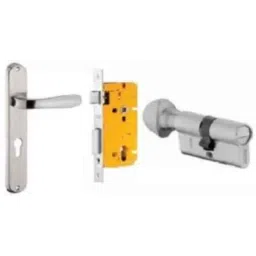 Dorset ML Series Pontus 60mm Stainless Steel Silver Chrome Finish Door Handle Lock Set with Coin &a; Knob-picture-31