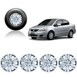 Auto Pearl 4 Pcs 15 inch Silver Wheel Cover Set for Maruti Suzuki SX4-21