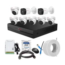 CP Plus 2.4MP Indoor &a; Outdoor CCTV Combo Kit with 8Ch DVR, 6 Dome 2 Bullet Camera, 8Ch SMPS, 70m Cable, 1TB HDD &a; Connector-10