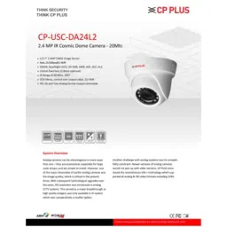 CP Plus 2.4MP IR Cosmic Dome CCTV Camera, CP-USC-DA24L2 image 3