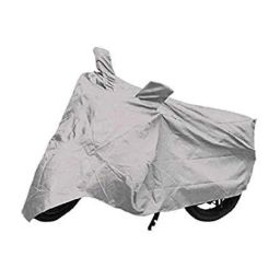 Mobidezire Polyester Silver Bike Body Cover for Honda Dream Yuga-27
