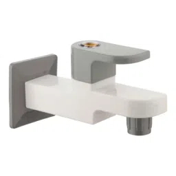 Ruhe Silver Curve PTMT White &a; Grey Long Body Bib Tap, 15-0311-picture-3