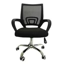 Sunview Mesh Black Medium Back Chrome Base Office Chair with Adjustable Height (Pack of 2)-image-82