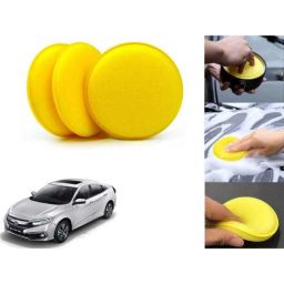Auto Pearl Polyurethane Beige Washing &a; Waxing Polish Foam Sponge for Civic 2019 (Pack of 3)-picture-4