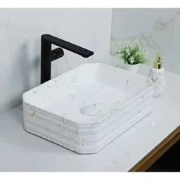 Bassino Art 45.5x38.5x17cm Ceramic White &a; Orange Wash Basin, BTT_1064-picture-11