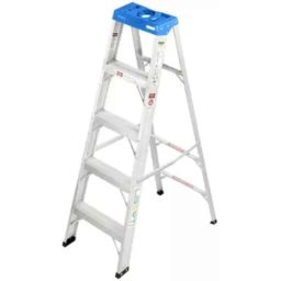 Liberti 5ft 4 Step 135kg Aluminium Silver Foldable Heavy Duty Professional Step Ladder with Tool Tray, 1405-picture-46