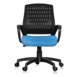Da URBAN Boom 03 Mesh Medium Back Blue Revolving Ergonomic Chair with Armrest-picture-36