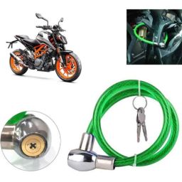 Auto Pearl PVC &a; Plastic Green Heavy Duty Cable Lock for 390 Duke BS6, 392-picture-17